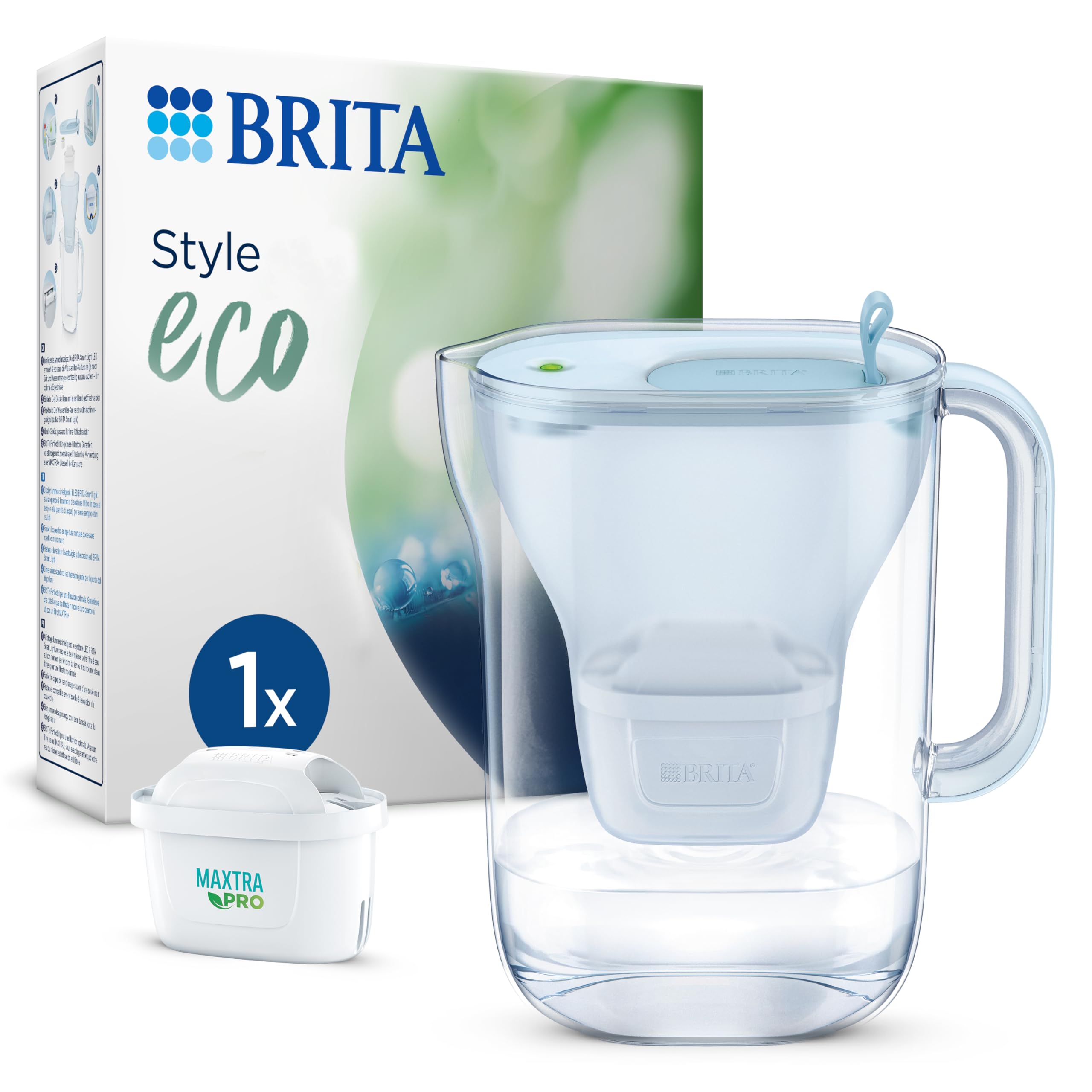 brita-style-eco-wasserfilter-kanne-2-4-l-gletscherblau-mit-maxtra-pro-pure-perfo image 1