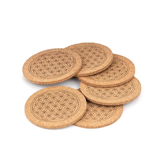 lotus-vita-untersetzer-kork-9-5-cm-6er-set-f-r-natura-plus image 1