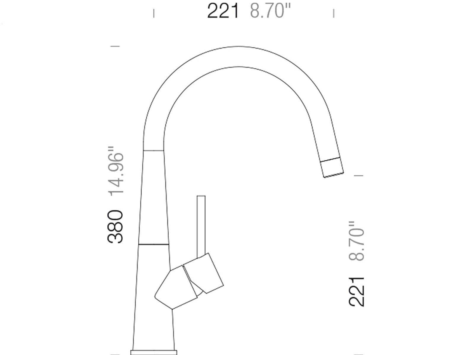 schock-conos-k-chenarmatur-hochdruck-380-mm-festauslauf-360-schwenkbar image 3