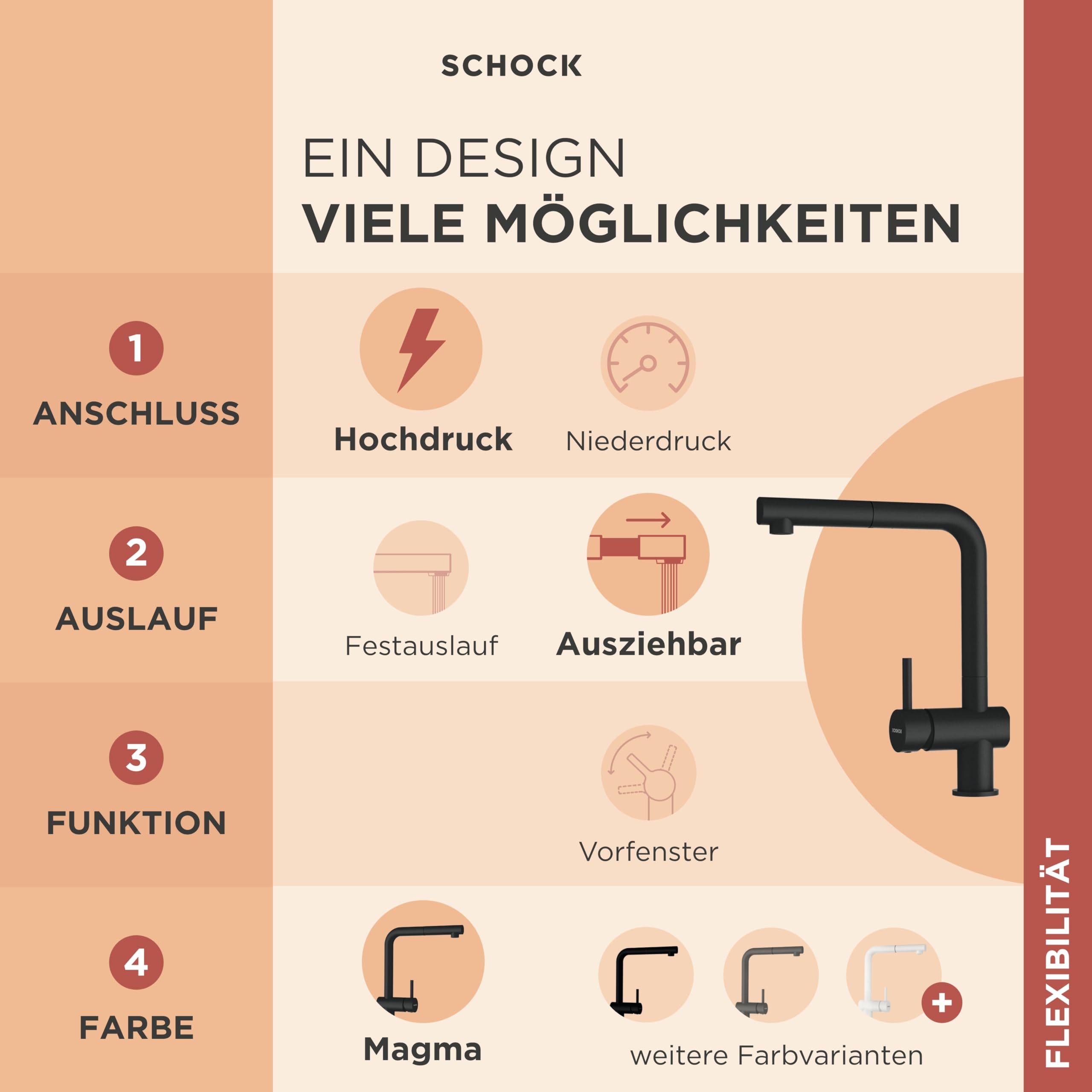 schock-epos-magma-k-chenarmatur-schwarz-hochdruck-mit-ausziehbarer-schlauchbraus image 5