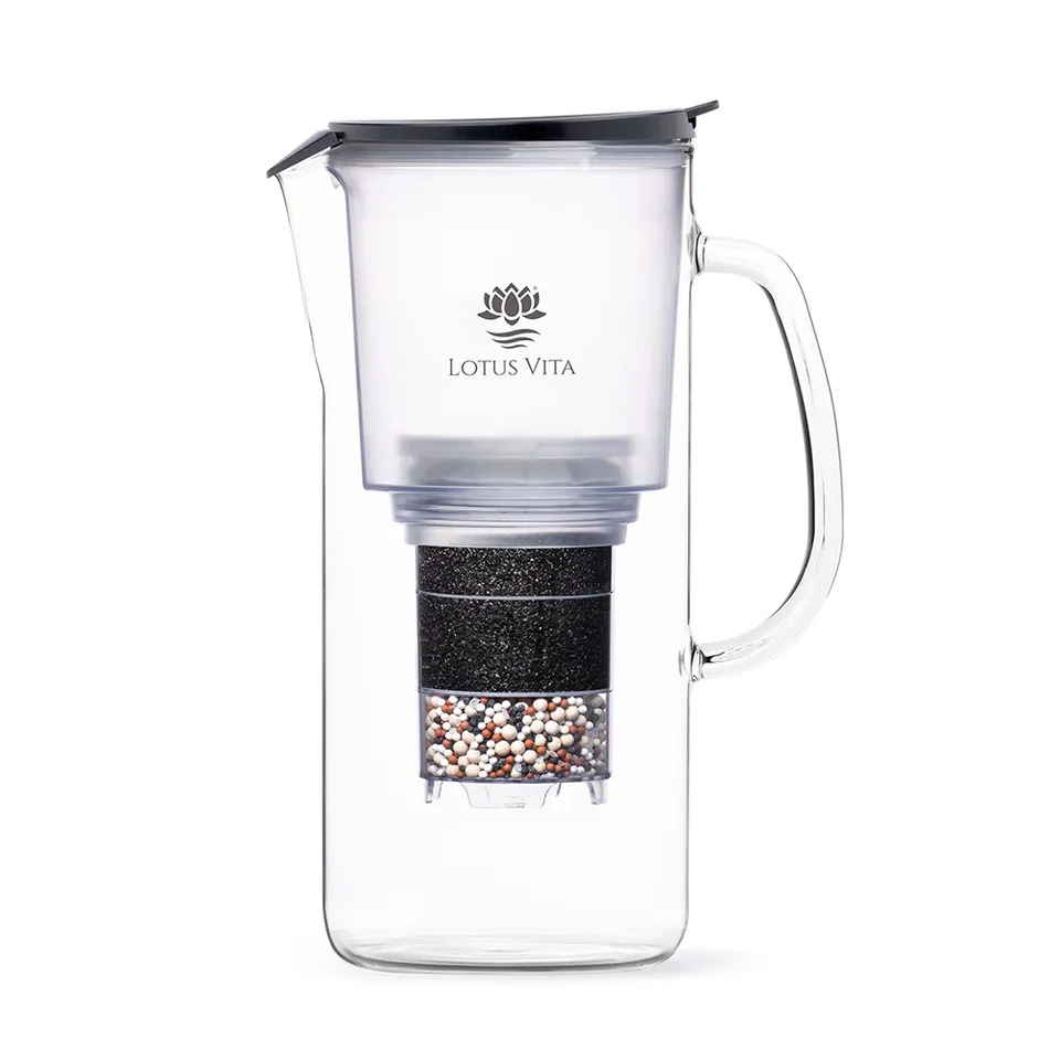 lotus-vita-toya-b-ware-glas-wasserfilter-kanne-1-4l image 1