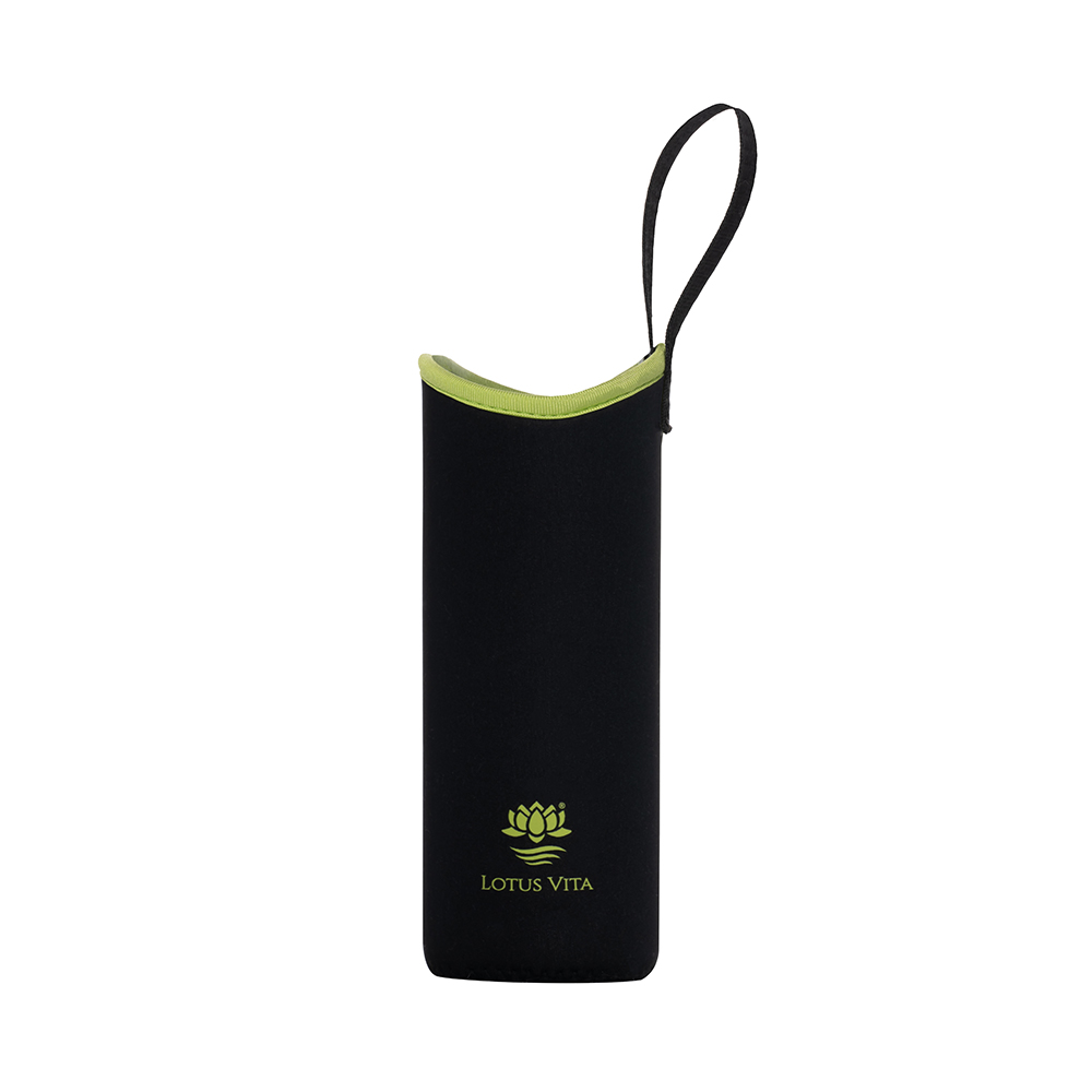 lotus-vita-neopren-schutzh-lle-f-r-glas-trinkflasche-mit-henkel image 1