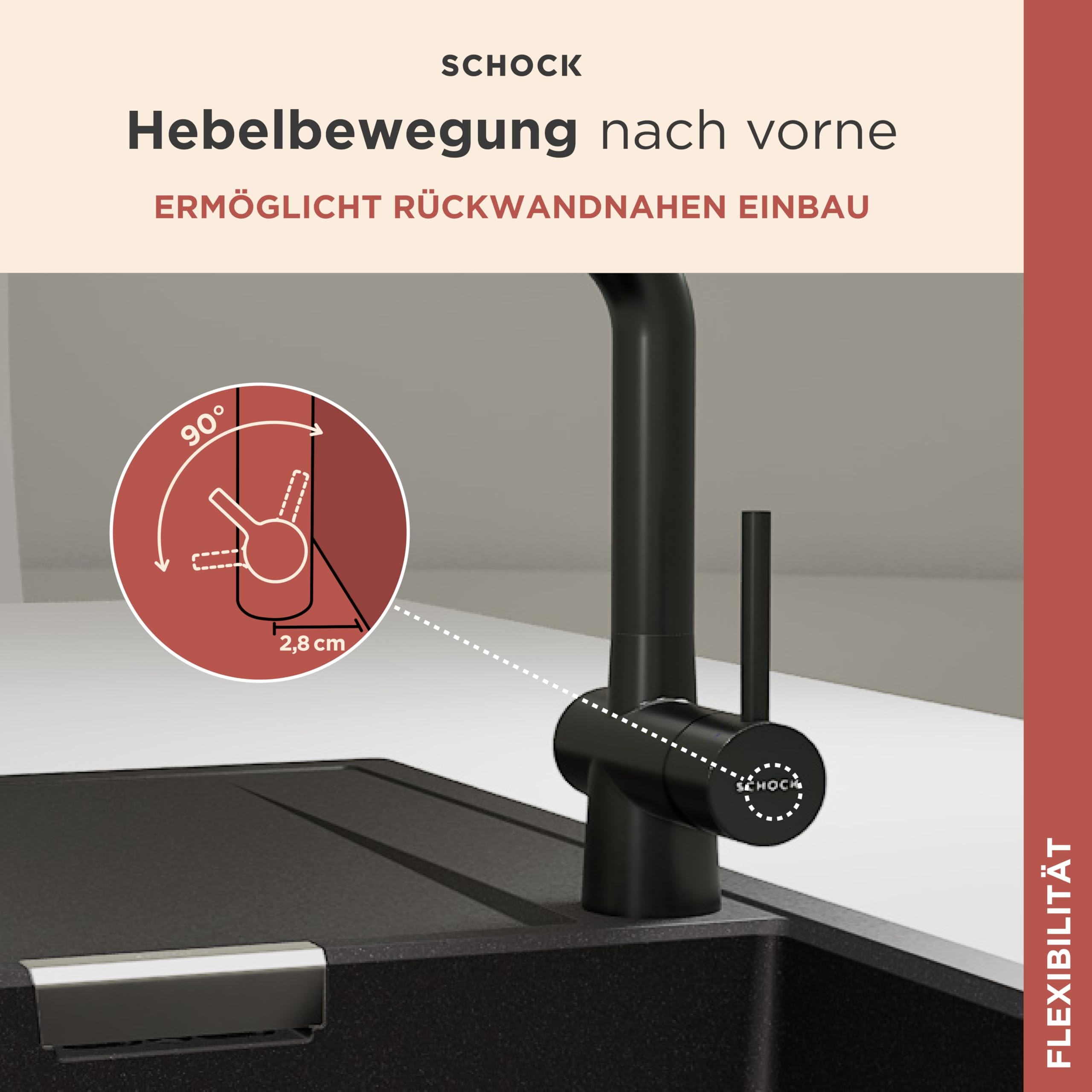 schock-laios-hochdruck-k-chenarmatur-gunmetal-ausziehbrause-285-mm image 5