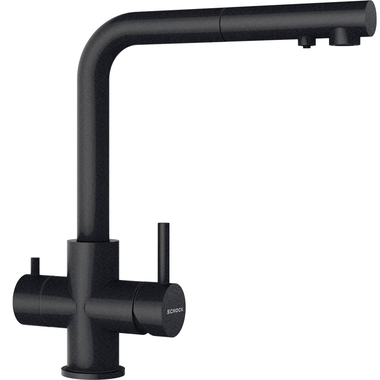 schock-vitus-puro-k-chenarmatur-schwarze-hochdruck-filterwasser-armatur-mit-ausz image 1