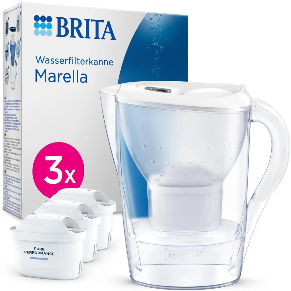 brita-marella-wasserfilter-kanne-mit-3x-maxtra-pure-performance-kartusche image 1