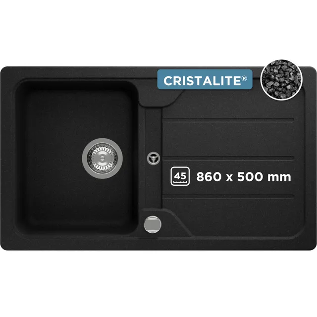 schock-formhaus-d-100-granitsp-le-onyx-86x50-cm-mit-abtropffl-che-f-r-45-cm-unte image 1