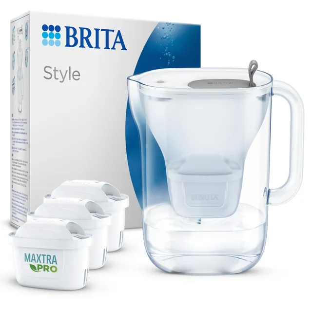 brita-style-wasserfilter-kanne-hellgrau-2-4-l-mit-3x-maxtra-pro-all-in-1-kartusc image 1