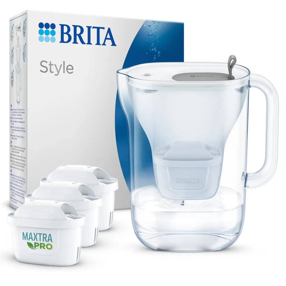brita-style-wasserfilter-kanne-hellgrau-2-4-l-mit-3x-maxtra-pro-all-in-1-kartusc image 1