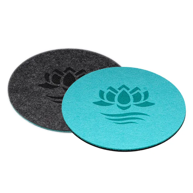 lotus-vita-untersetzer-13-5-cm-filz-zweifarbig-t-rkis-anthrazit image 1