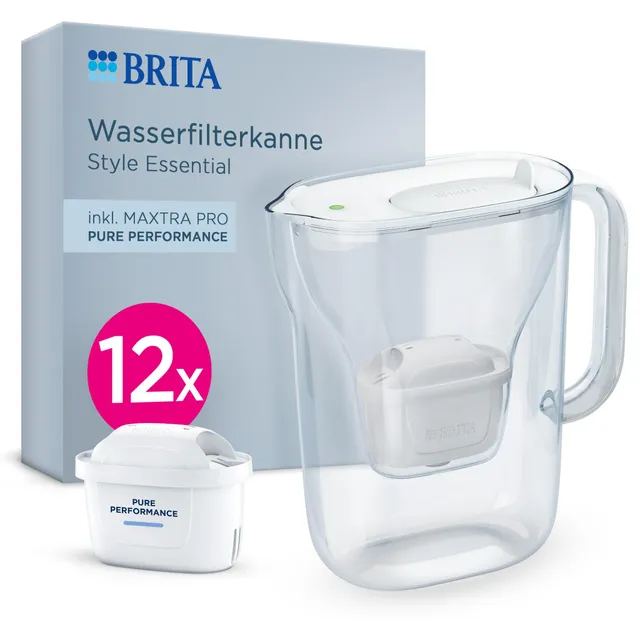 brita-maxtra-style-essential-wasserfilterkanne-inkl-12x-pure-performance-filter image 1