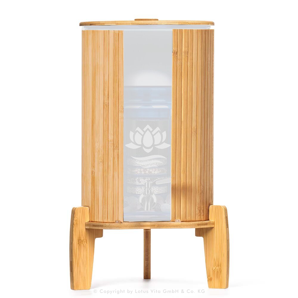lotus-vita-kendra-sockel-deckel-lichtschutz-set-akazie-oder-bambus-f-r-9l image 1
