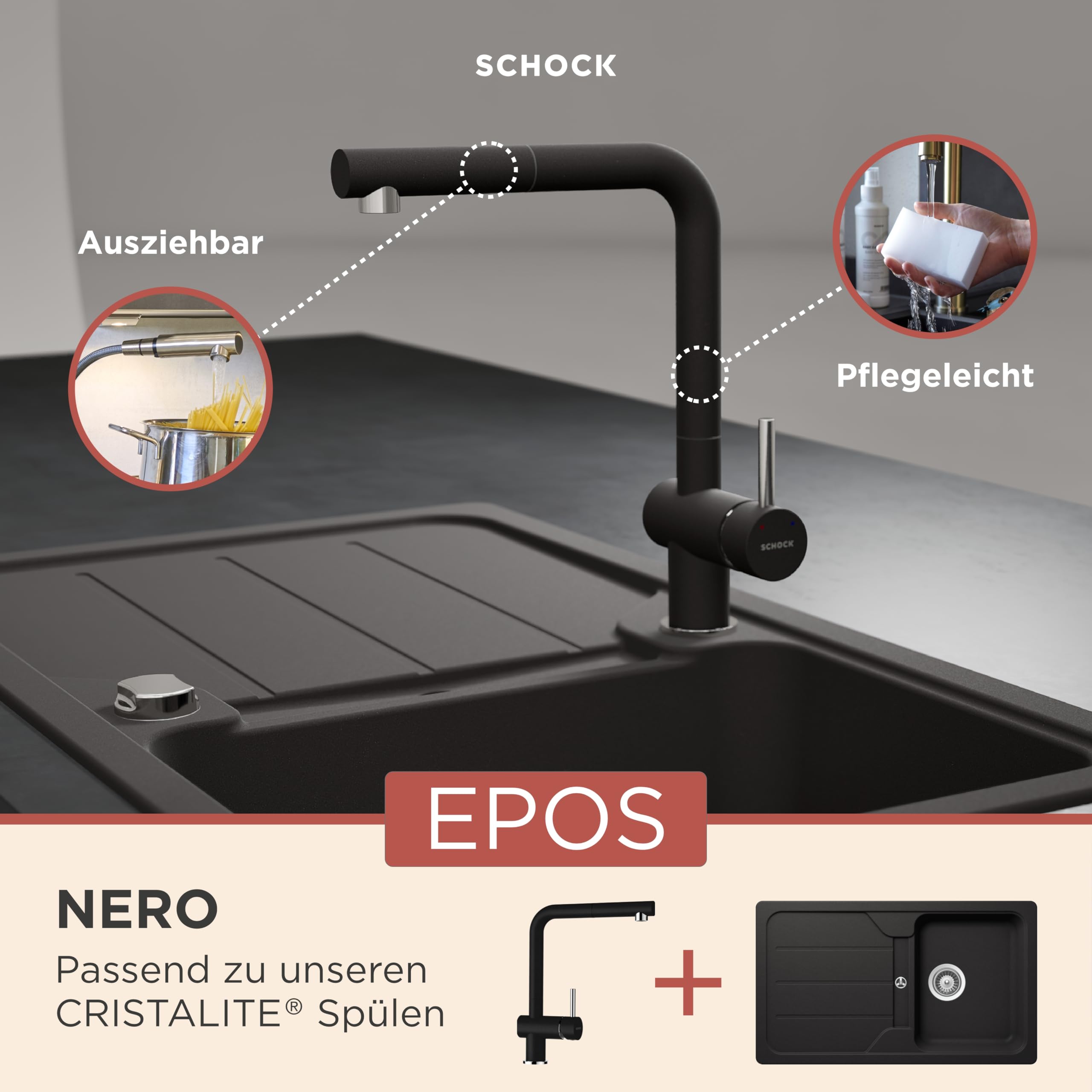 schock-epos-k-chenarmatur-nero-schwarze-hochdruck-armatur-mit-ausziehbarer-schla image 3
