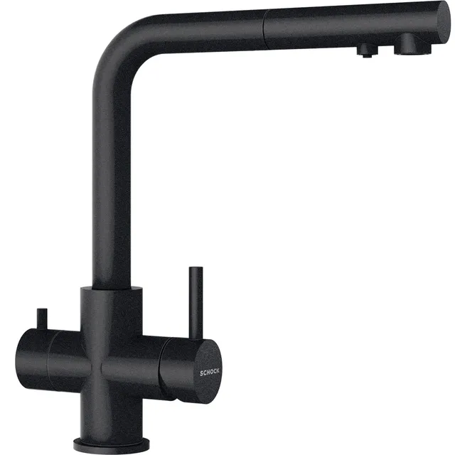 schock-vitus-puro-k-chenarmatur-schwarze-hochdruck-filterwasser-armatur-mit-ausz image 1