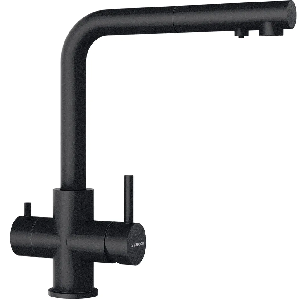schock-vitus-puro-k-chenarmatur-schwarze-hochdruck-filterwasser-armatur-mit-ausz image 1
