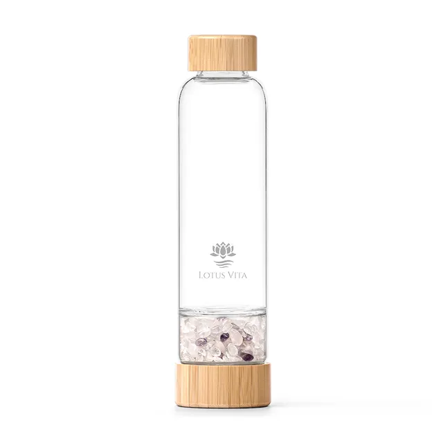 lotus-vita-kristallsteinflasche-450-ml-80-ml-ro-bg-amethyst-inkl-kristallsteine image 1