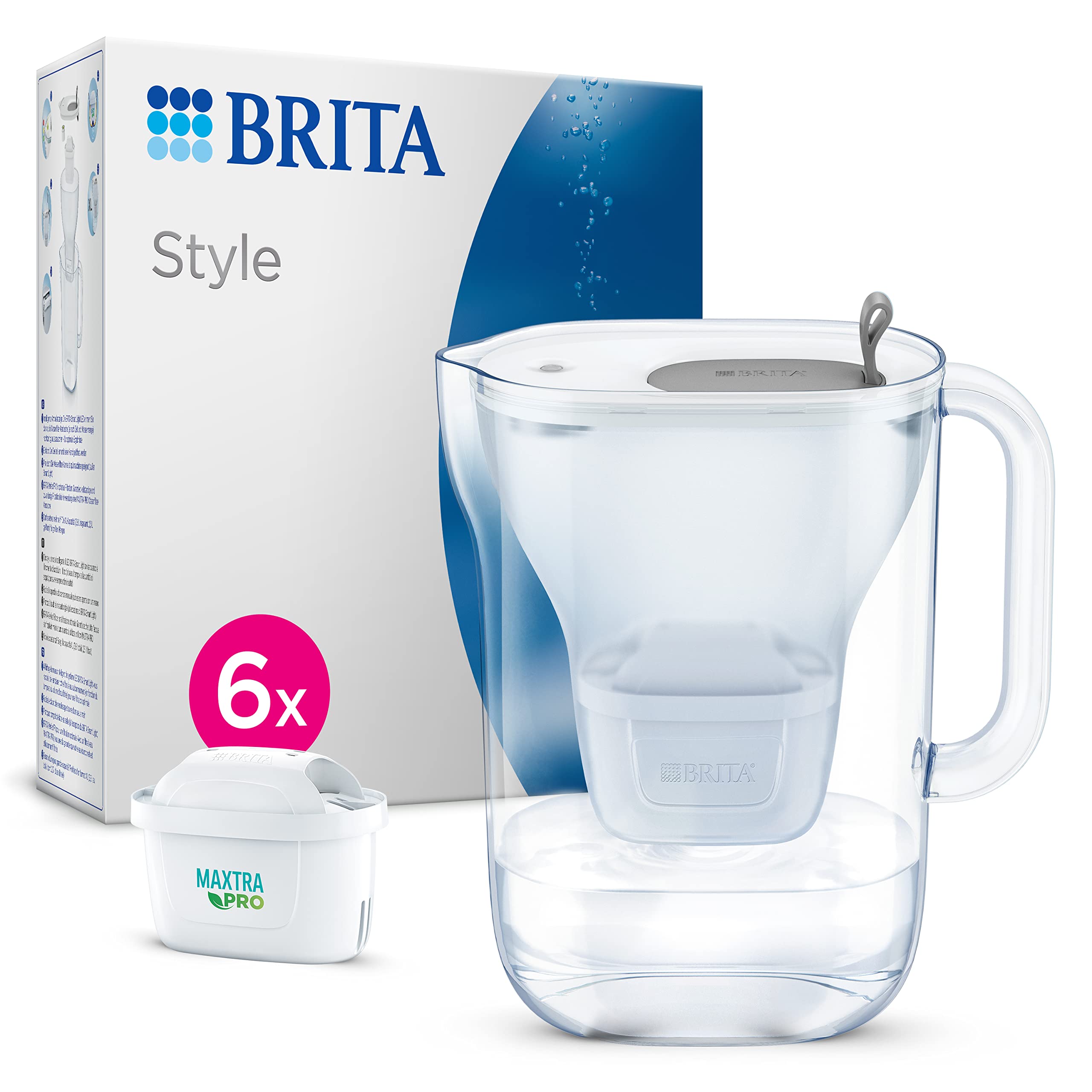 brita-style-wasserfilter-kanne-hellgrau-2-4-l-inkl-6x-maxtra-pro-all-in-1 image 1