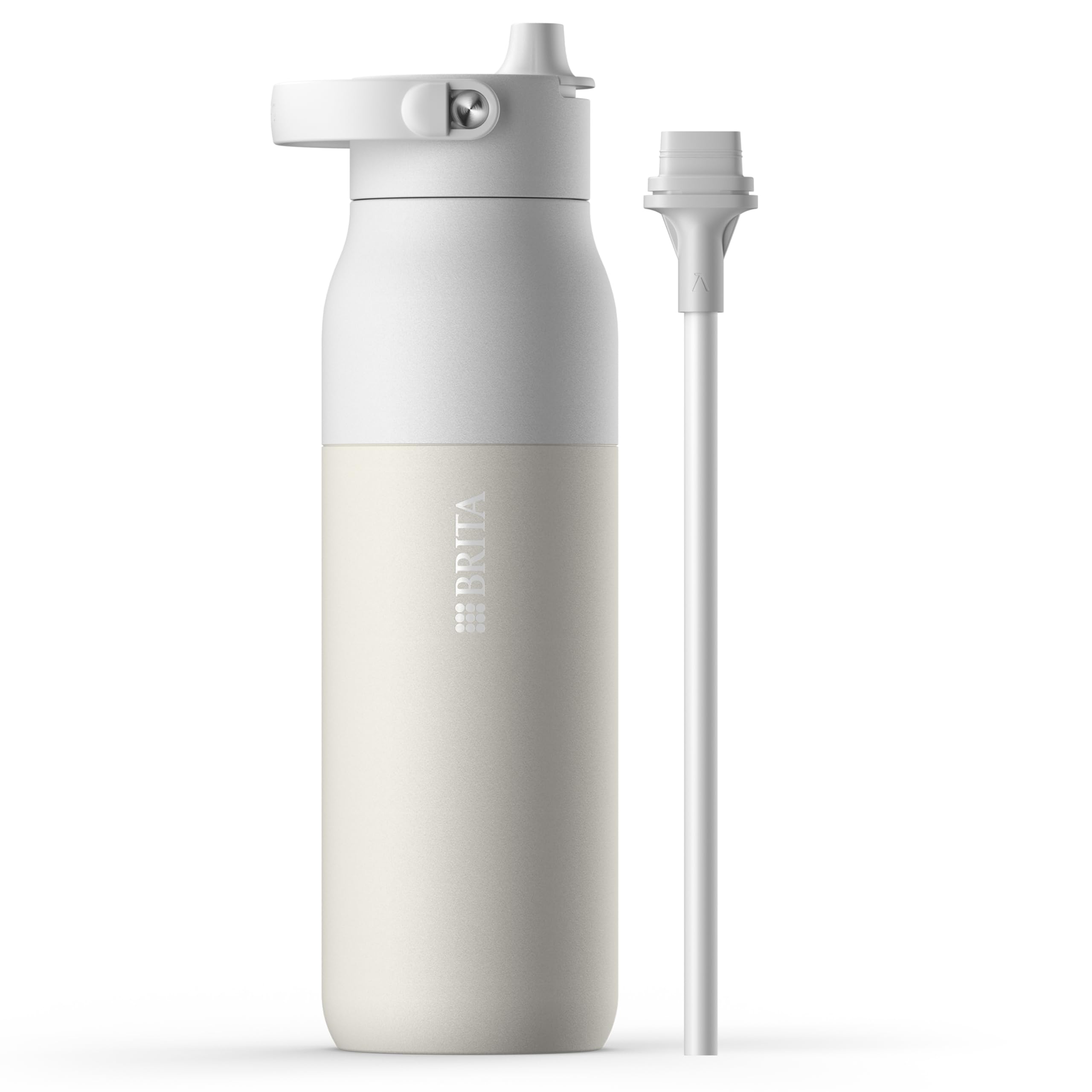 brita-larq-essential-edelstahl-trinkflasche-mit-strohhalm-1l-wei image 1