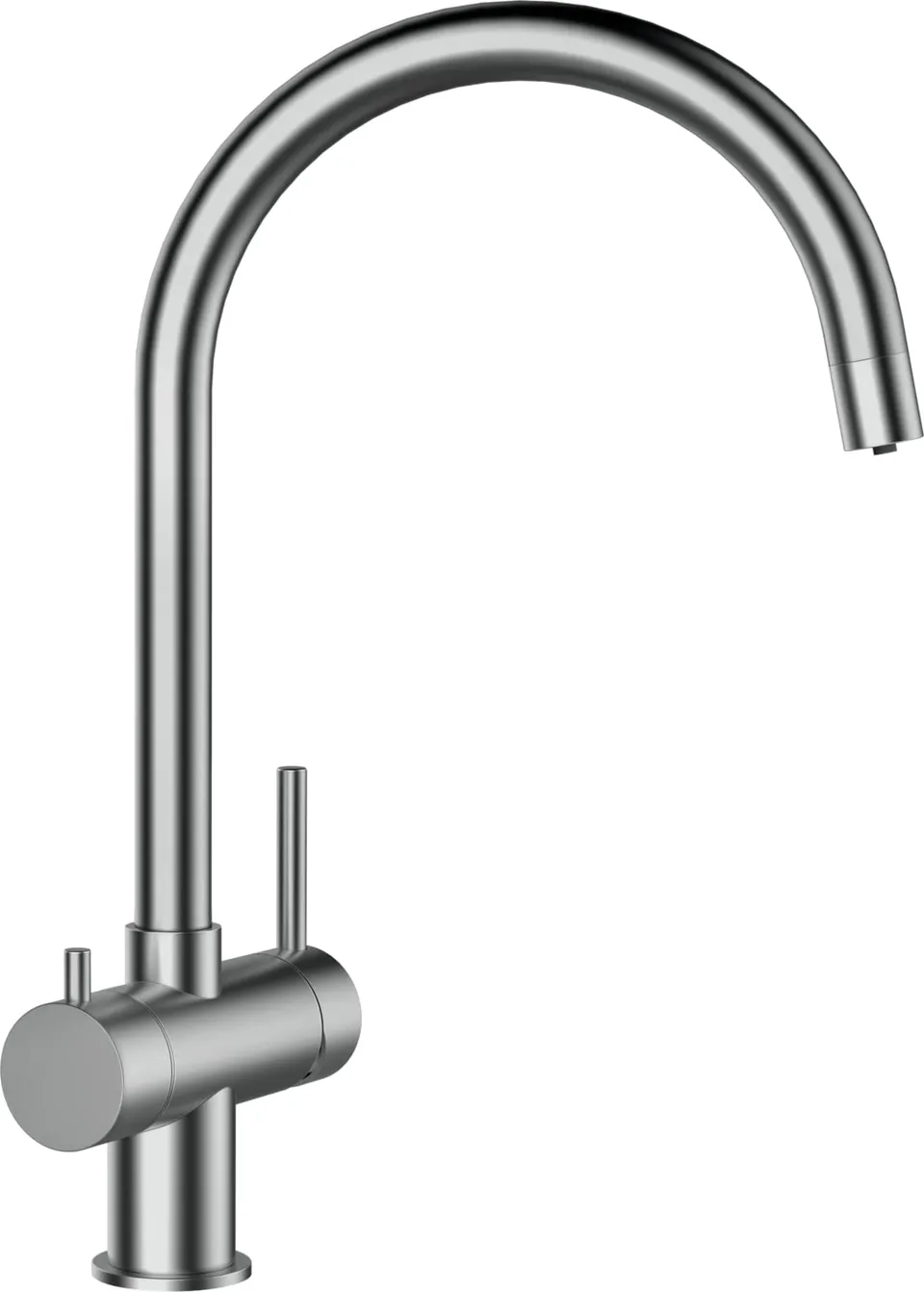 schock-ares-k-chenarmatur-hochdruck-edelstahl-mit-festauslauf-und-trinkwasserfun image 1