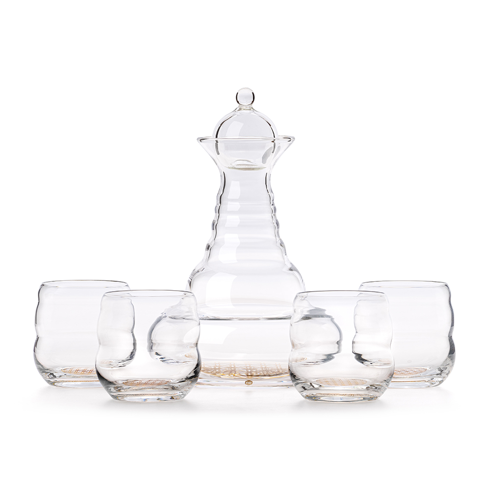 lotus-vita-alladin-set-24k-gold-glaskaraffe-1-3l-4-gl-ser-mythos image 1