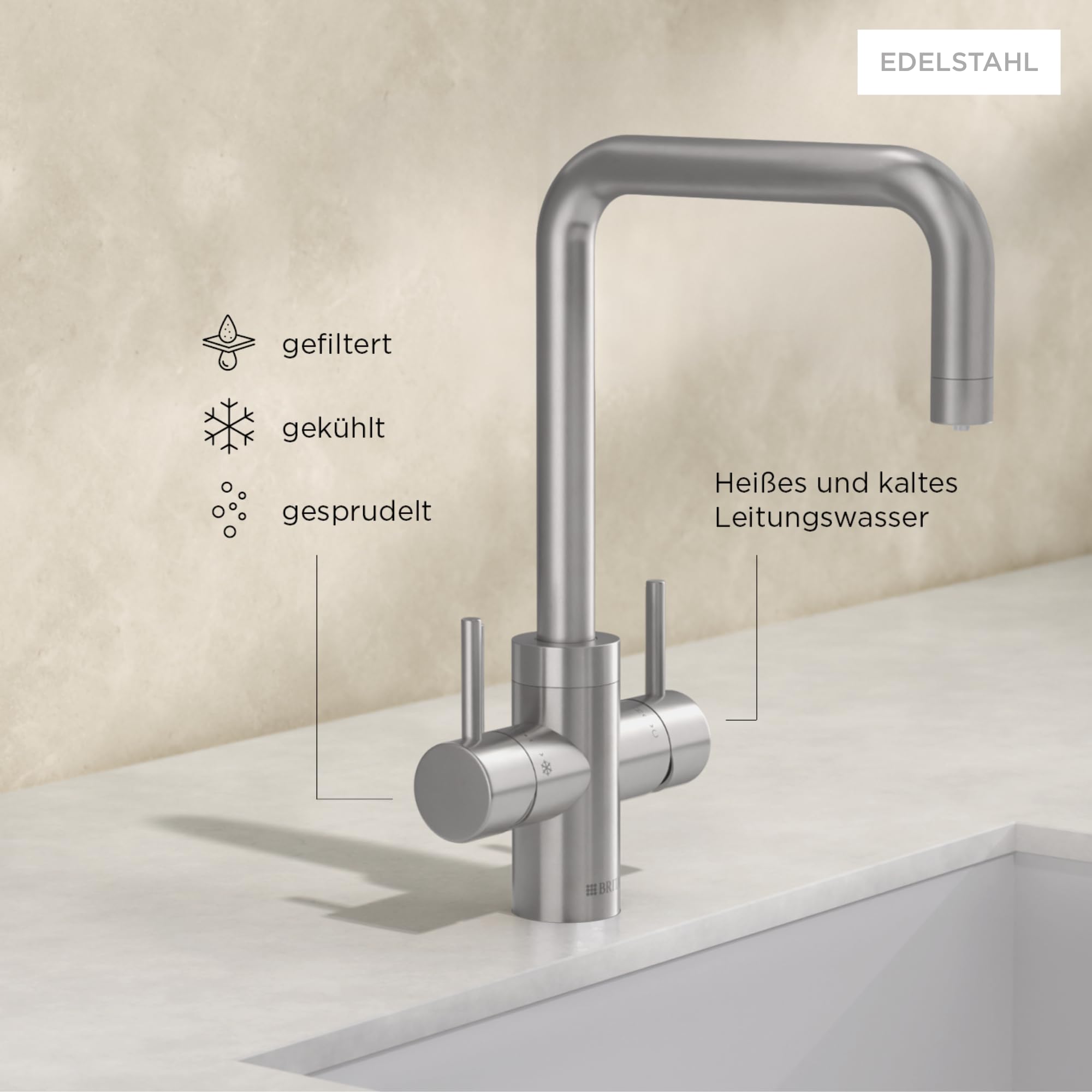 brita-yource-pro-select-k-chenarmatur-edelstahl-eckig-wasserhahn-zum-filtern-k-h image 2