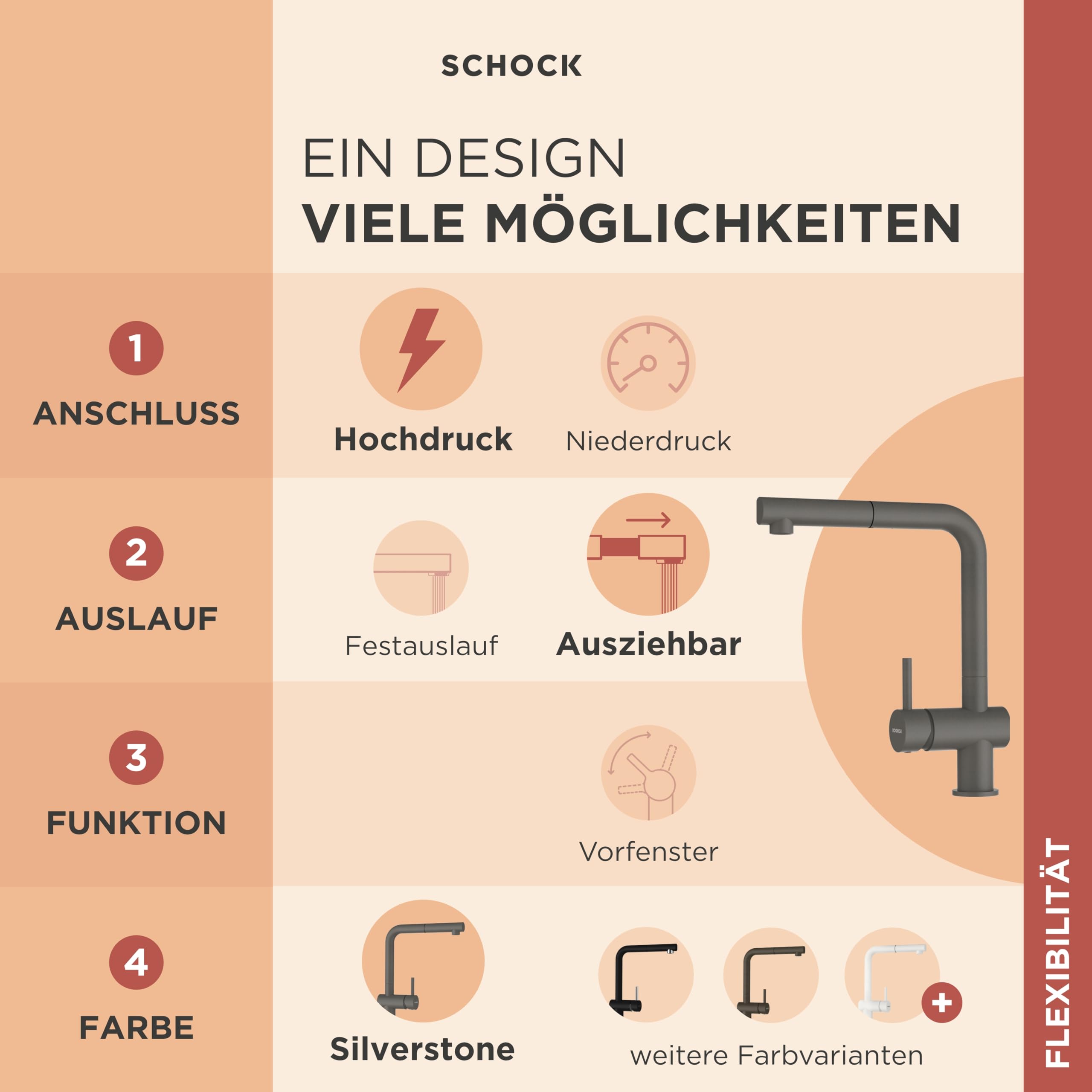 schock-epos-k-chenarmatur-silverstone-grau-hochdruck-mit-ausziehbarer-schlauchbr image 4