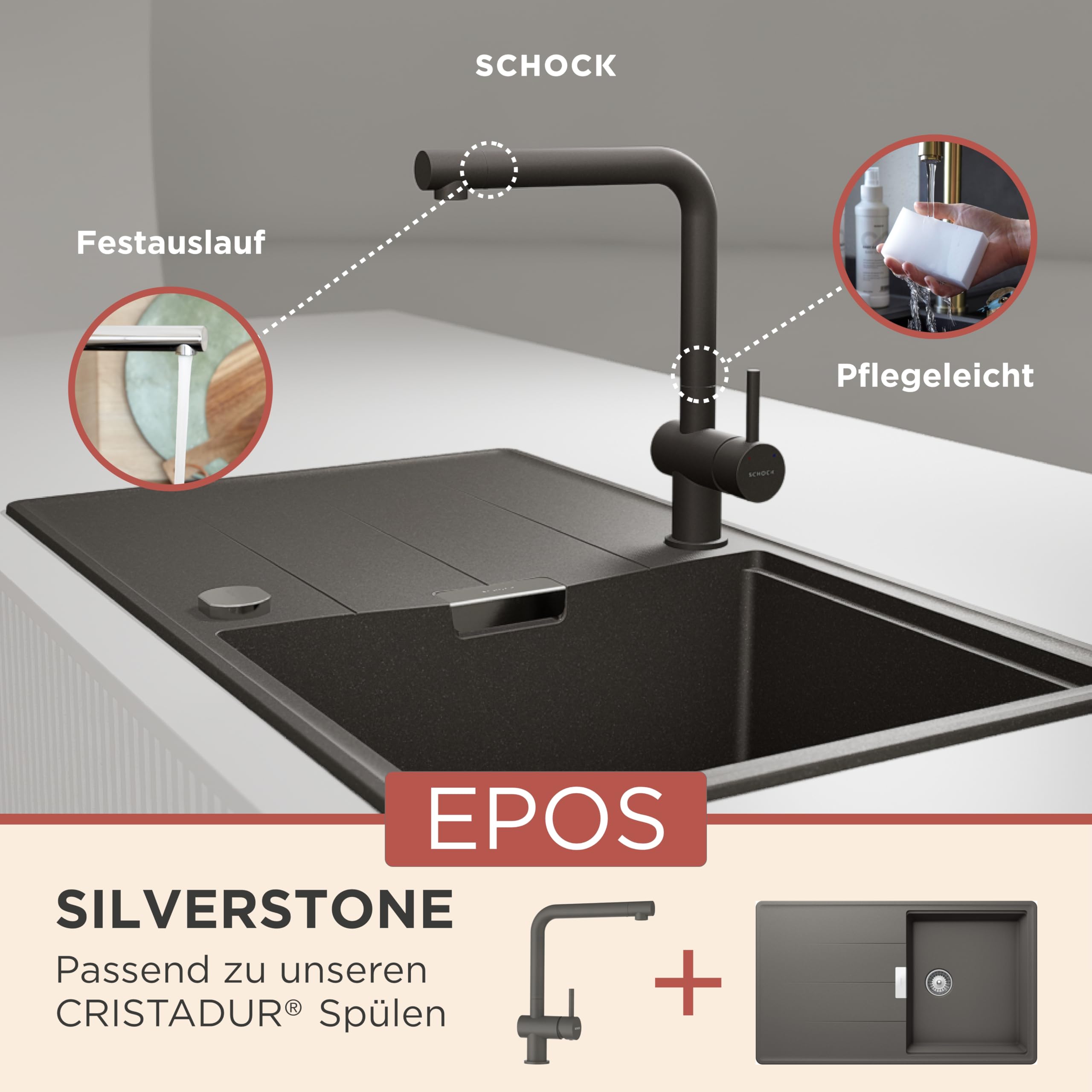 schock-epos-k-chenarmatur-silverstone-hochdruck-mit-festauslauf-360 image 2