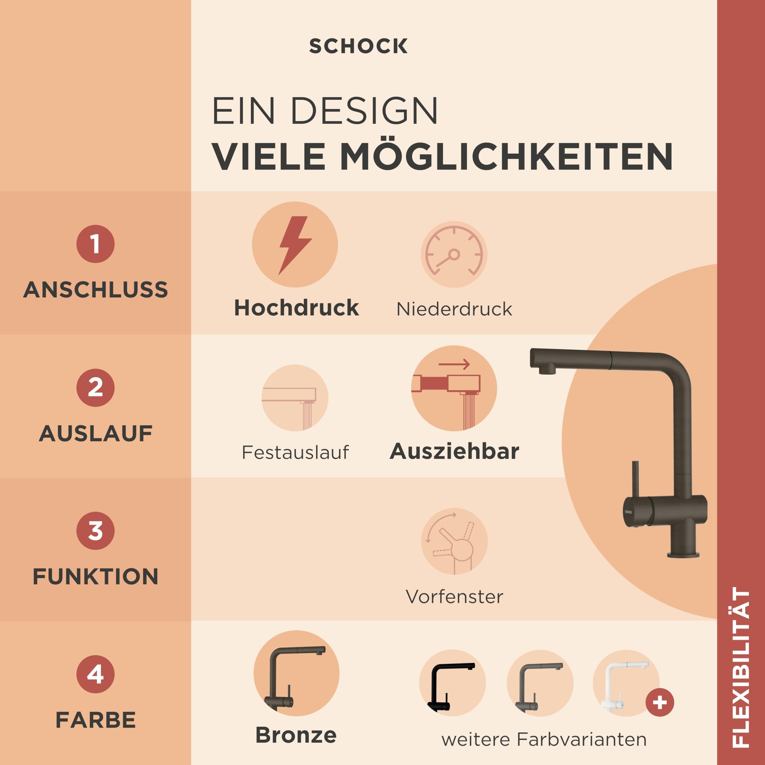 schock-epos-k-chenarmatur-bronze-hochdruck-mit-ausziehbarer-schlauchbrause image 4