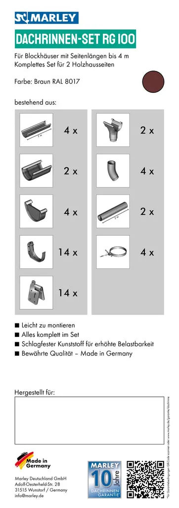 marley-rg-100-dachrinnen-set-f-r-block-und-gartenhaus-bis-4-m-braun image 1