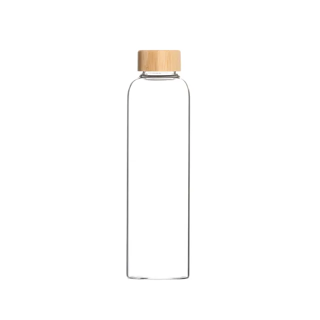 lotus-vita-glas-trinkflasche-mit-bambusdeckel-aus-borosilikatglas image 1