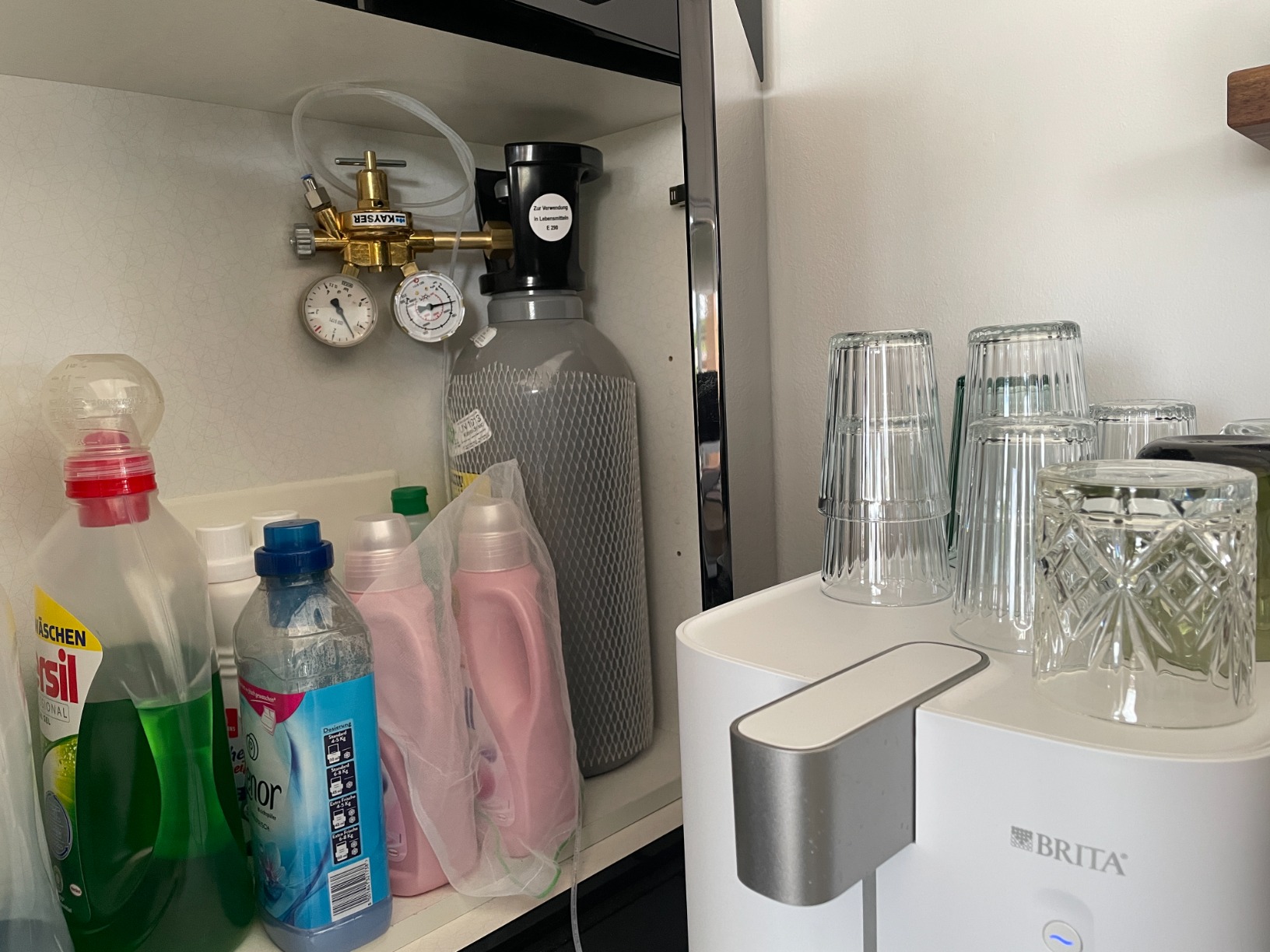 Tolles Wasser, lauter Kompressor