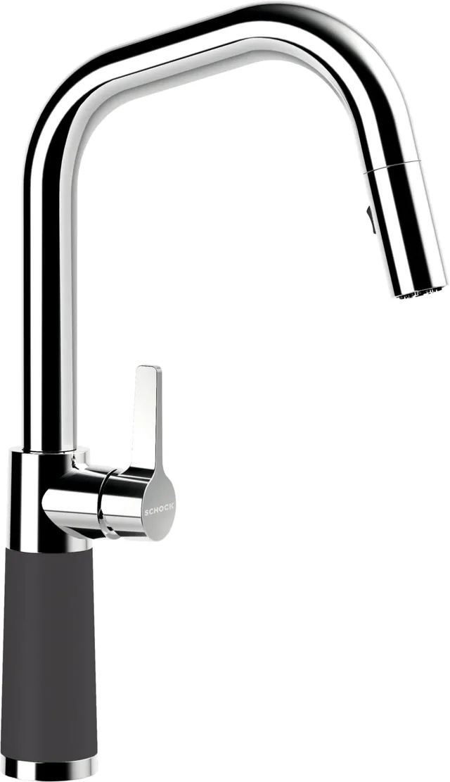 schock-sc-530-k-chenarmatur-dusk-grau-cristadur-mit-ausziehbarer-schlauchbrause- image 1