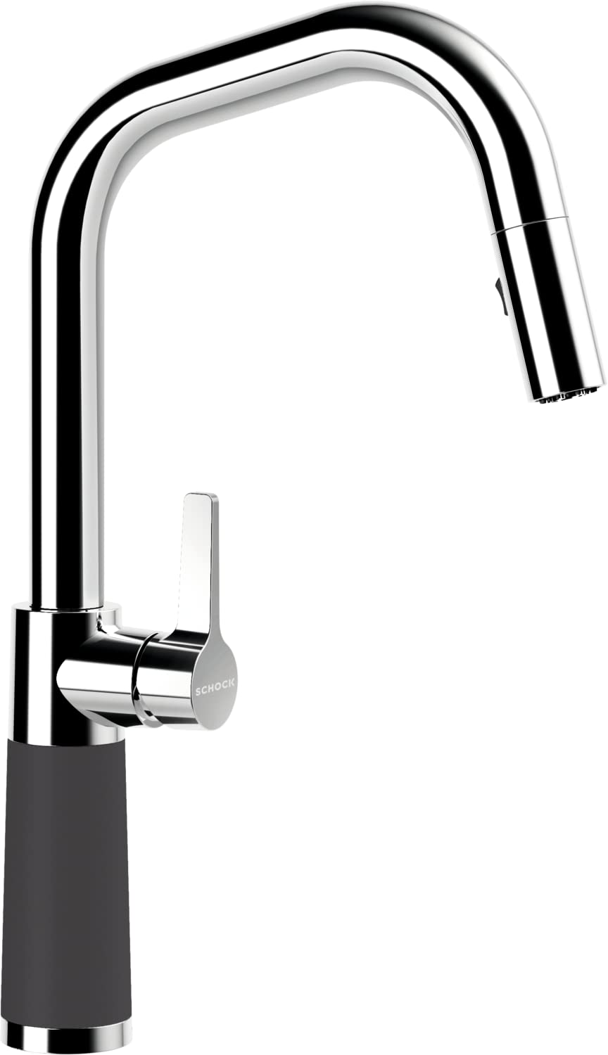 schock-sc-530-k-chenarmatur-dusk-grau-cristadur-mit-ausziehbarer-schlauchbrause- image 1