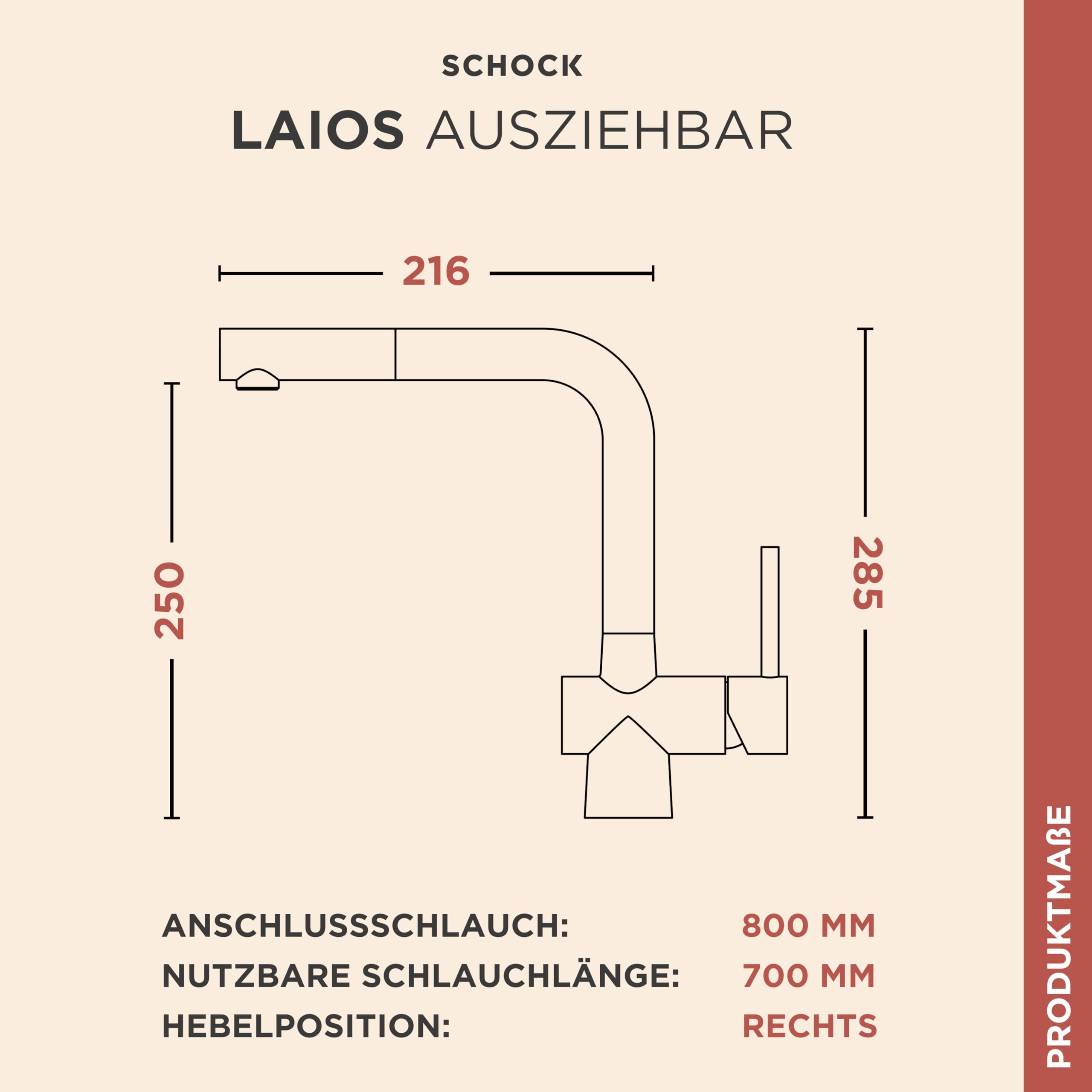 schock-laios-k-chenarmatur-silverstone-grau-hochdruck-mit-ausziehbarer-schlauchb image 4