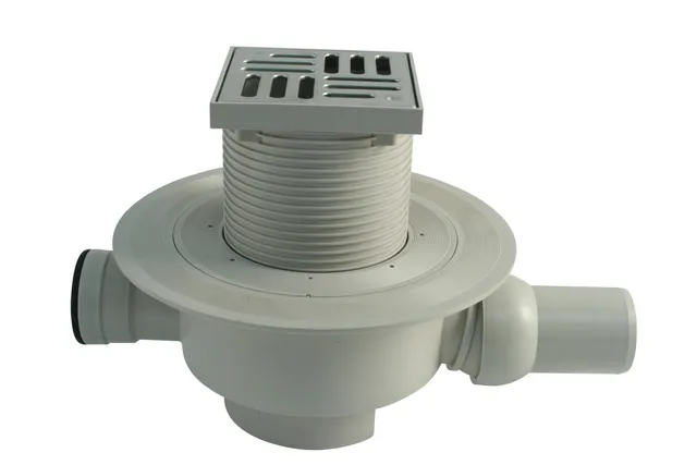 marley-boden-deckenablauf-100-x-100-mm-dn-50-mit-edelstahl-rost image 1