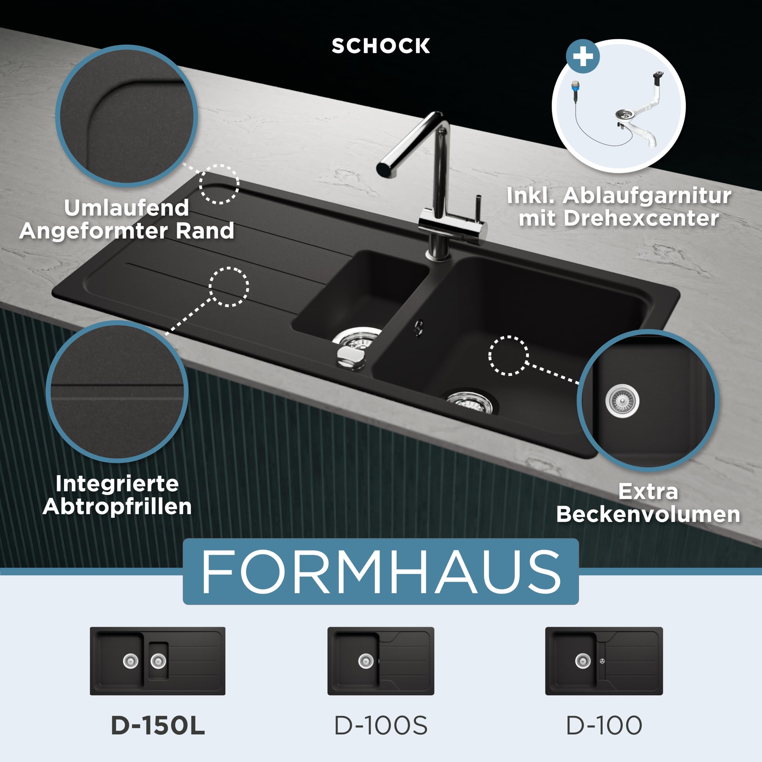 schock-formhaus-d-150l-granitsp-le-nero-100x50-cm-mit-zwei-becken-und-abtropffl- image 2