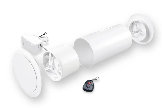 marley-warmluft-verteil-set-wei-mit-rohr-250-mm-und-2-tellerventilen image 1