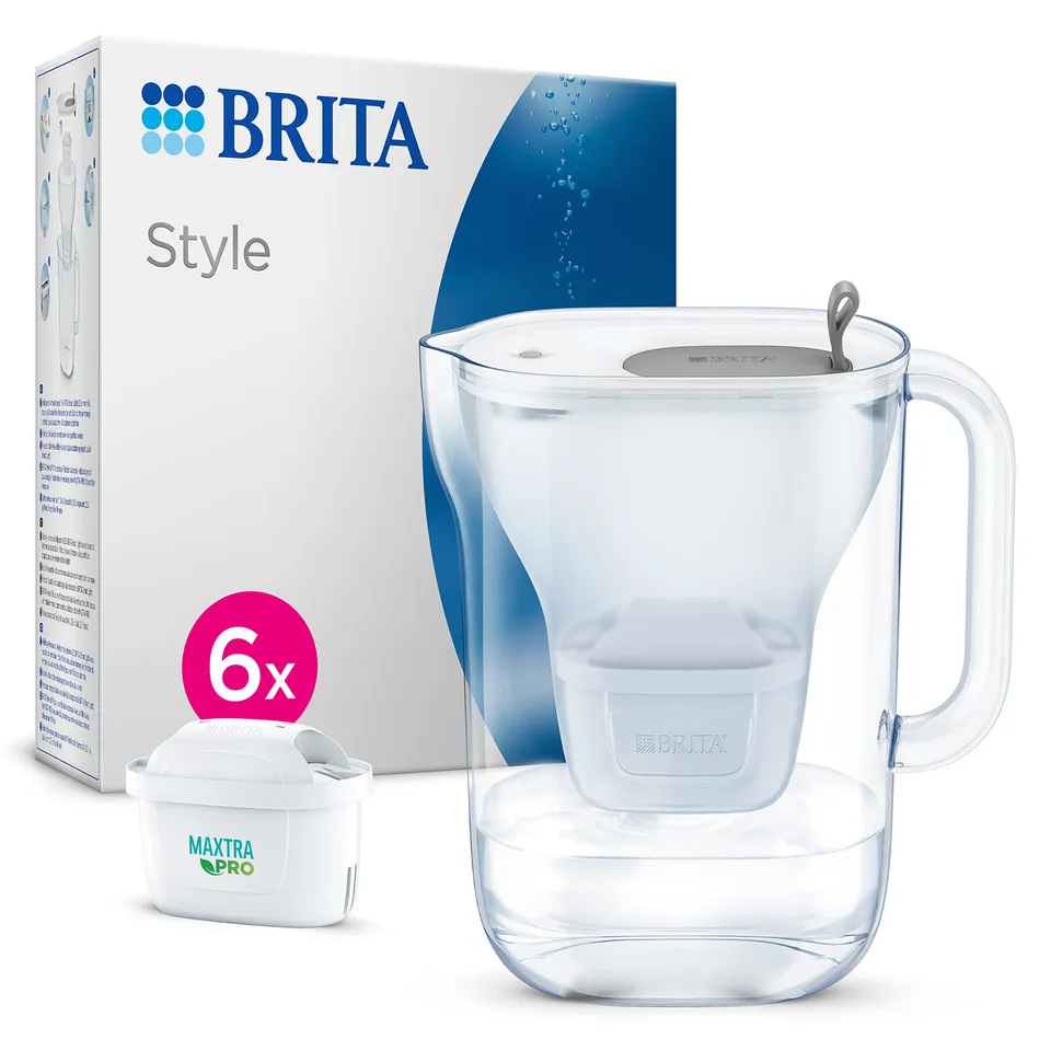 brita-style-wasserfilter-kanne-hellgrau-2-4-l-inkl-6x-maxtra-pro-all-in-1 image 1