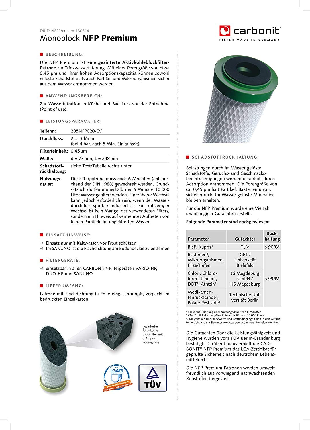 carbonit-vario-hp-classic-untertisch-trinkwasserfilter-mit-nfp-premium-und-wasse image 3