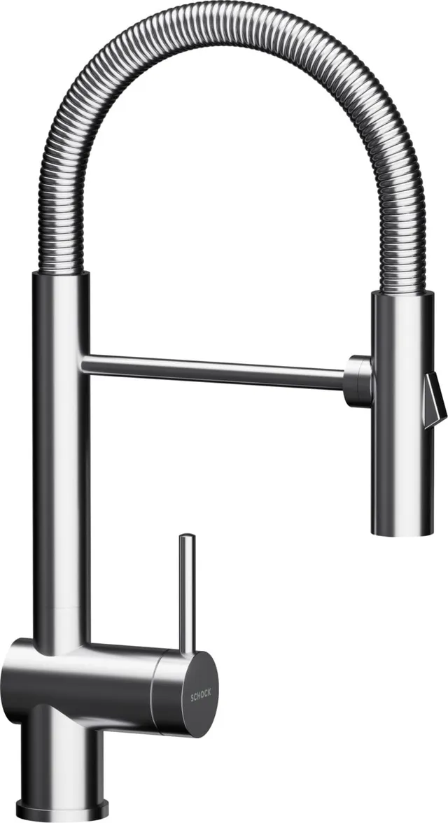 schock-sina-edelstahl-k-chenarmatur-hochdruck-mit-ausziehbarem-brauseauslauf image 1
