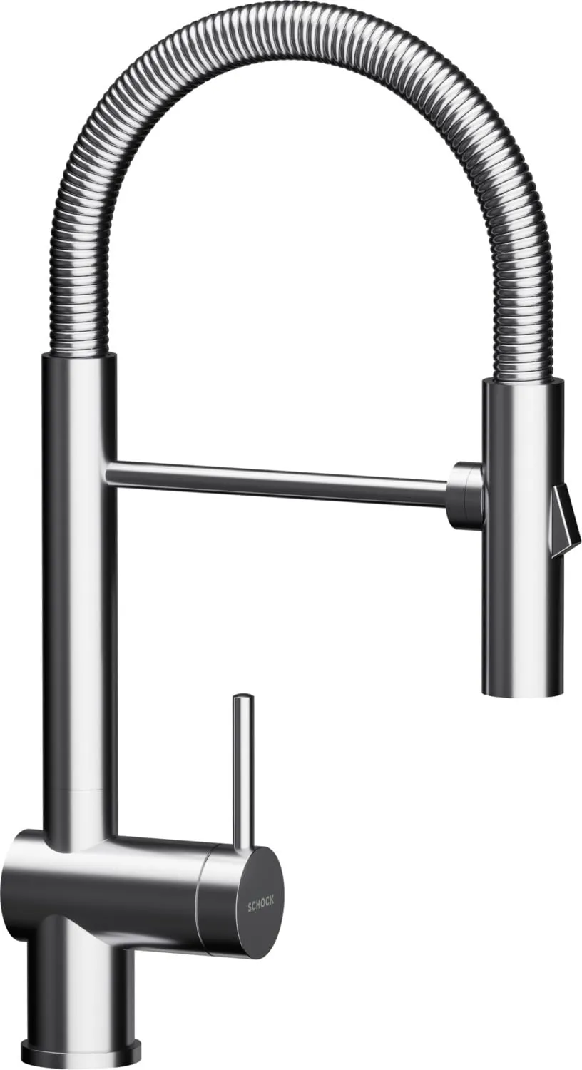 schock-sina-edelstahl-k-chenarmatur-hochdruck-mit-ausziehbarem-brauseauslauf image 1