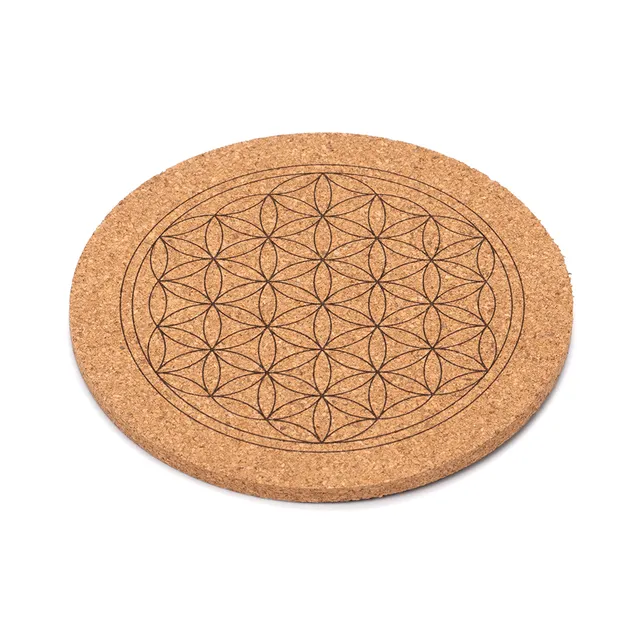 lotus-vita-untersetzer-13-5-cm-kork-f-r-wasserspender image 1