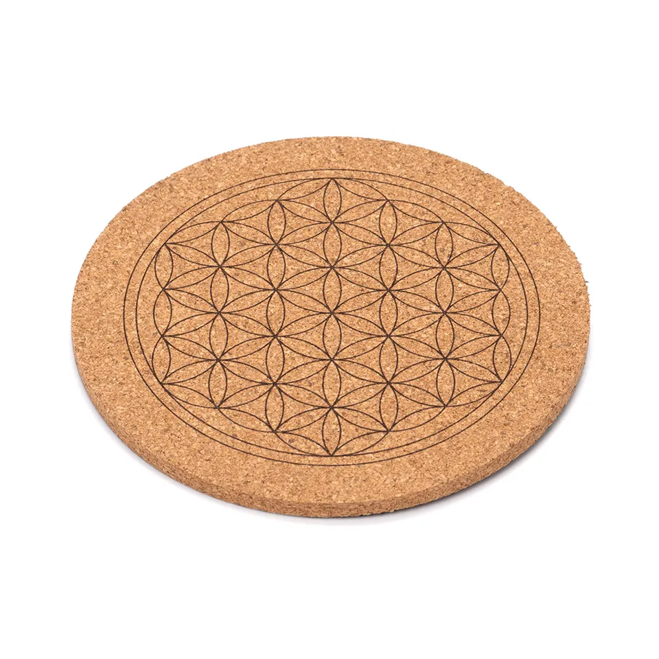 lotus-vita-untersetzer-13-5-cm-kork-f-r-wasserspender image 1