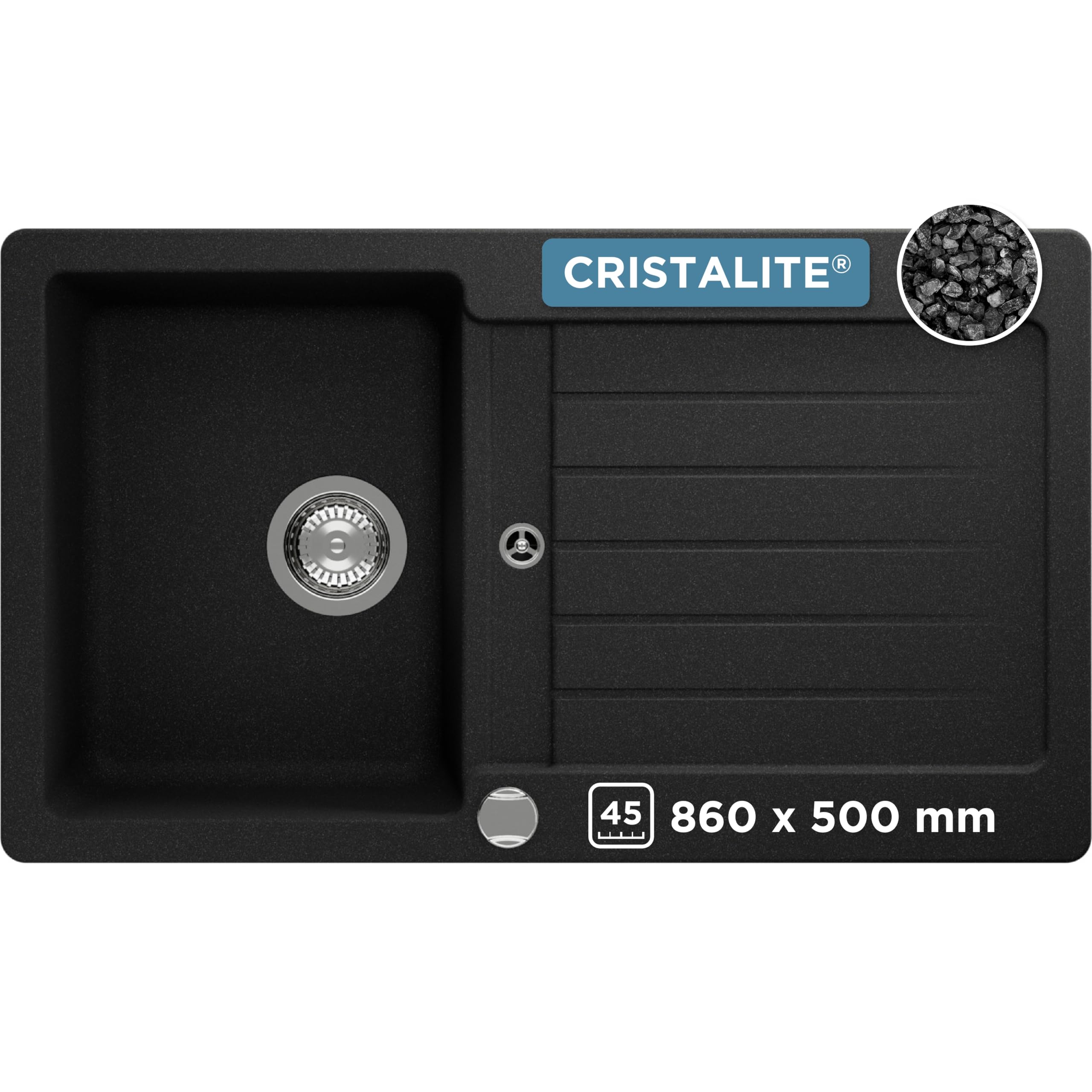 schock-typos-d-100-k-chensp-le-in-nero-cristalite-granitsp-le-mit-abtropffl-che- image 1