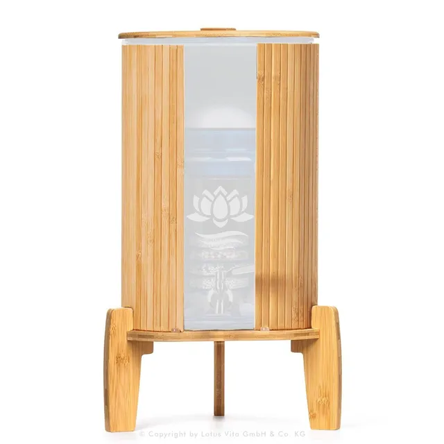 lotus-vita-kendra-sockel-deckel-lichtschutz-set-akazie-oder-bambus-f-r-9l image 1